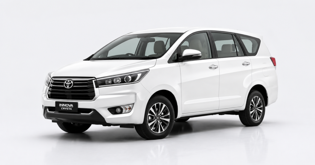 Toyota Innova Crysta self-drive car for rent at Gavson Business Park, Ghansoli